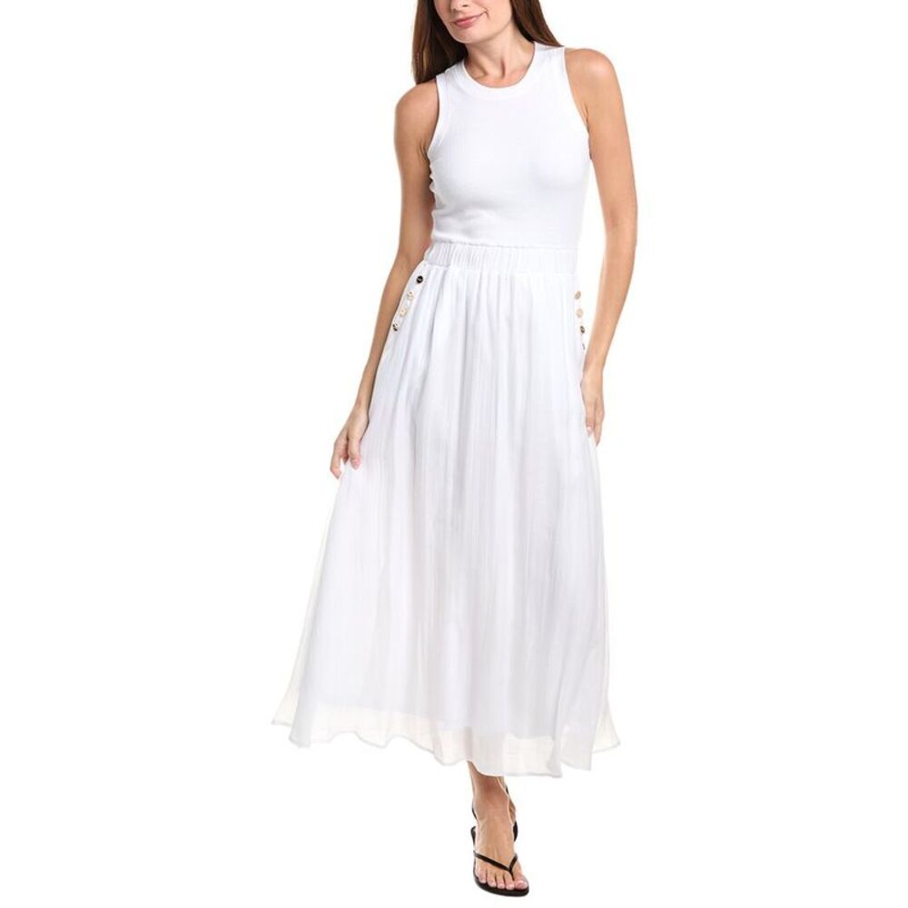 Dkny Womens  Textured Knit Dress, White